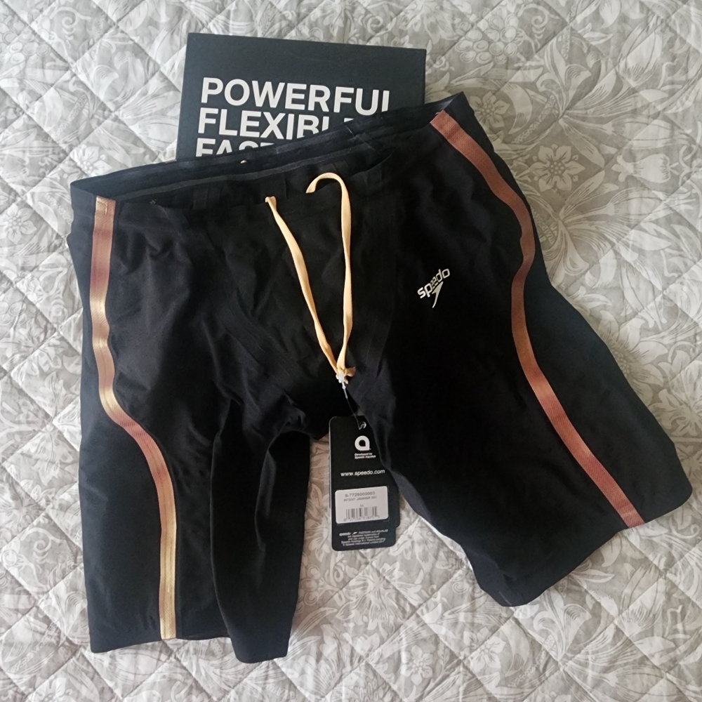 New Speedo Fastskin LZR Pure Intent Jammer Tech Suit Size 24 Black